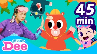 Moles In The Holes Moles Compilation Dd Dance Kids Workout Animal Songs Dragon Dee