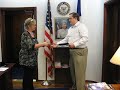 Articles of Freedom delivery in Texas. John Etue receiving AoF for Sen Kay Bailey Hutchison.AVI