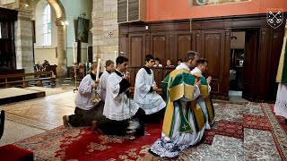Donnez nous, nous vous en prions, Seigneur que le cours du monde soit pour nous paisible