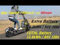Electric Scooter WEPED Sonic Extra Battery Test Driving