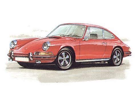 I Porsche 911 Touring Targa Turbo Carrera Classic Car Art