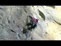 Angie 7 year old climber , sent 22(5.11c) on lead, 'Murdoch the Horse' Nowra,Australia.wmv
