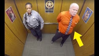 This Cop Thought They Were Alone In Elevator, Doesn?t Know Hidden Camera Is Recording His Every Move