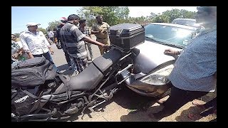 CRAZY ACCIDENT | Maruti SWIFT hits Triumph TIGER and..