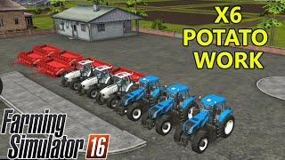 Fs16 Farming Simulator 16 - X6 Potatoes Planting Timelapse