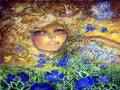 Blue - Persephone and Josephine Wall