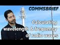 How to calculate wavelength and frequency of radio waves?