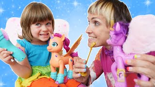 Фея Малышка Бьянка И Маша Капуки Играют В My Little Pony - Веселые Игры В Игрушки Привет, Бьянка!