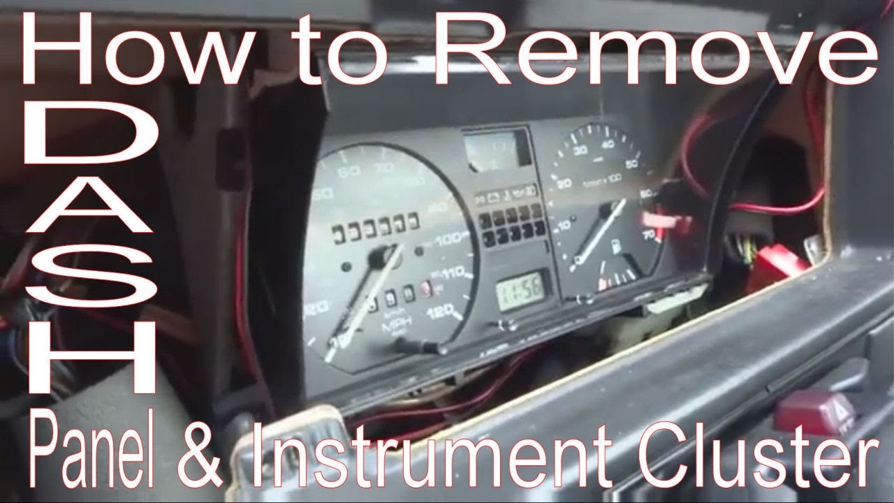 How to Remove Dash Panel &amp; Instrument Cluster. VW Golf Mk2 ...
