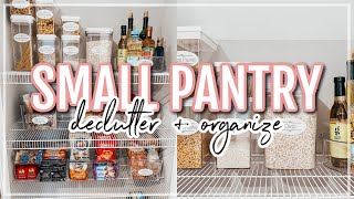 SMALL PANTRY ORGANIZATION | Organize + Clean With Me | KONMARI METHOD CLEAN AND 
