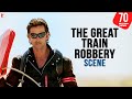 The Great Train Robbery Scene | Dhoom:2 | Hrithik Roshan | Dhoom Robbery Scene, Best Bollywood Scene