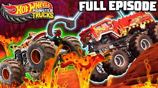 Bigfoot Takes On A Volcano Camp Crush Episode 3 Hot Wheels Monster Trucks