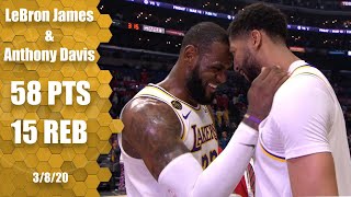 LeBron and AD combine for 58 points in Lakers vs. Clippers showdown | 2019-20 NB