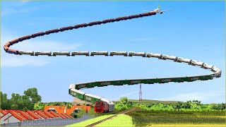 Flying Train In The Sky The Train Over The Big Green Ground By Flying Train Just Wow Amazing