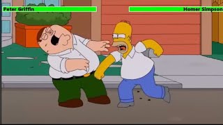 Peter Vs Homer Simpson With Healthbars