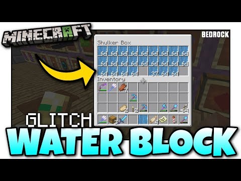Minecraft - Water Block Glitch - How to Mine Water ! MCPE / Xbox / Switch / Bedrock