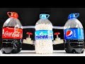 Experiment: Coca Cola and Pepsi VS Mentos. Super Reaction!
