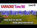 Làng Quan Họ Quê Tôi Karaoke | Tone Nữ - Nhạc Sống Thanh Ngân