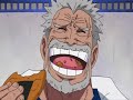 Sengoku eats away Garp's rice crackers