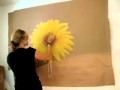 Drawing on the wall: a sunflower