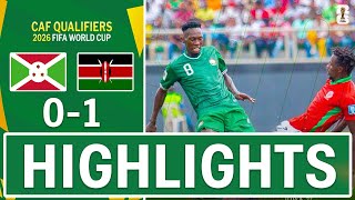 Burundi Vs Kenya 0-1 Highlights Fifa World Cup 2026 Qualifiers Africa Caf