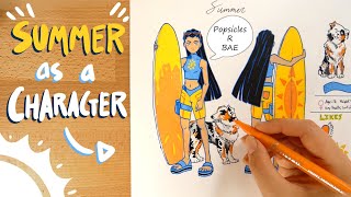 Turning SUMMER into a TRANSFORMING SUPER HERO? | Character design process w/ paint pens | TSIMG #2