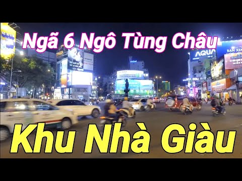 Đường Gia Long Quận 1 Về Đêm (Có Nhiều Khách Sạn và Quán Ăn)