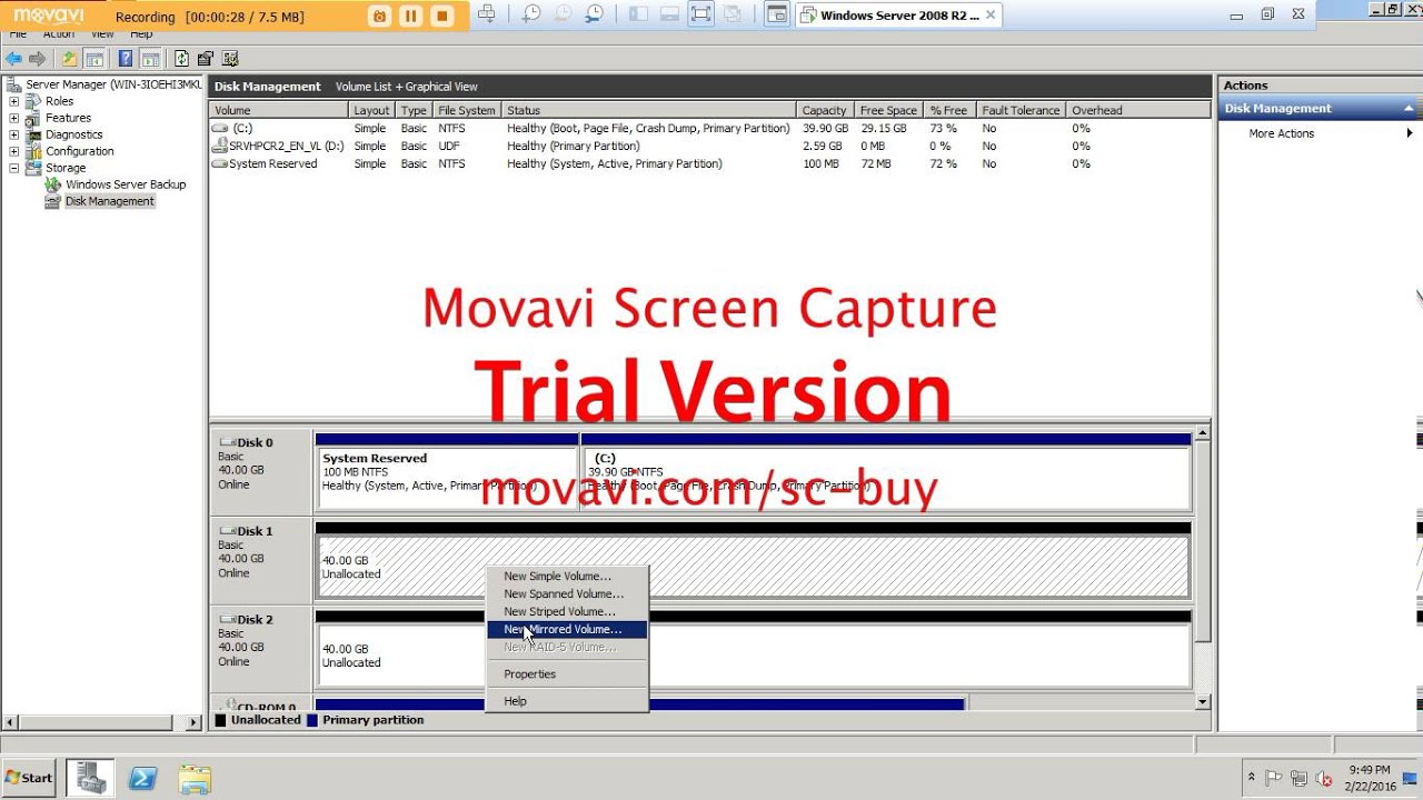 Как сделать зеркало windows server 2008 Как сделать зеркало windows server 2008
