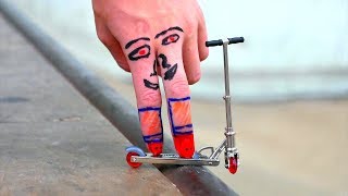 WORLD'S CRAZIEST FINGER SCOOTER TRICKS 2017!!!