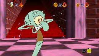 Squidward Running Up Endless Staircase Mario 64