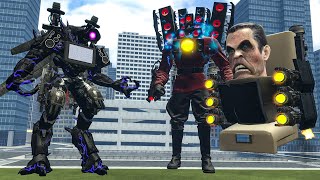 New Tri Titan Cyborg Vs Upgraded Titan Speakerman And Upgraded G-Man Skibidi Toilet In Garry's Mod