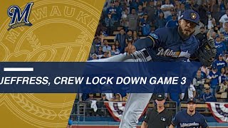 Jeffress, Brewers hang on to win Game 3 of the NLCS