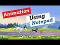 How To Create a Simple Animation Movie In Notepad Using HTML | Animation In HTML | Html Animation