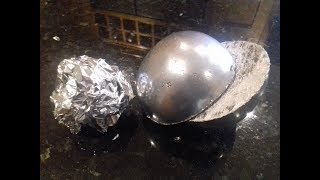Polished Aluminium Foil Ball ( Cut in half ) Polished Aluminium Foil Ball ( Cut in half )