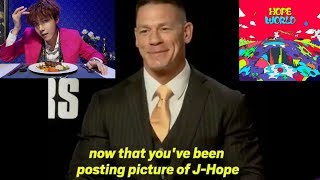 John Cena Interview About BTS J-Hope Mixtape & Confirms He is an ARMY John Cena Interview About BTS J-Hope Mixtape & Confirms He is an ARMY