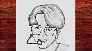 BTS Jimin Çizimi - Kolay Erkek Çizimi - Adım Adım Yakışıklı Erkek Nasıl Çizilir 