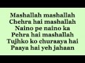 Ek Tha Tiger - Mashallah Lyrics HD  720p