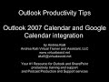 Outlook 2007 Calendar and Google Calendar integration
