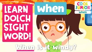 Phonics Sight Words Songs Sight Word When Level 3B-21 By Cool Junior Phonics
