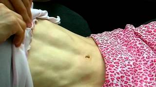 Quaren - strong Asian girl shows her abs 2 - YouTube
