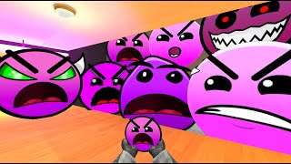 Saving Pinkface From Geometry Dash Emoji Wind From The Landscape And Lobotomy Dash Nextbot Gmod