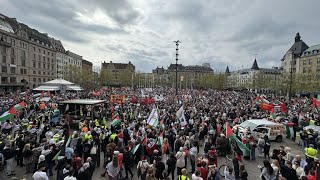 مظاهرة في مدينة مالمو السويدية ضد مشاركة إسرائيل في مسابقة 