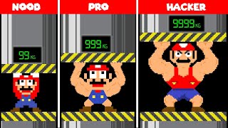 Super Mario Muscle Noob Vs Pro Vs Hacker Game Animation