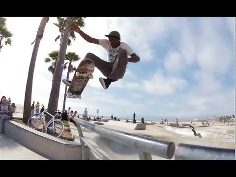 SWITCH TRE Flip Over Venice Rail!?! - Leandre Sanders