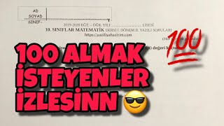 10.Sinif Matemati̇k 1.Dönem 2.Yazili