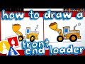 How To Draw A Front End Loader Construction Truck