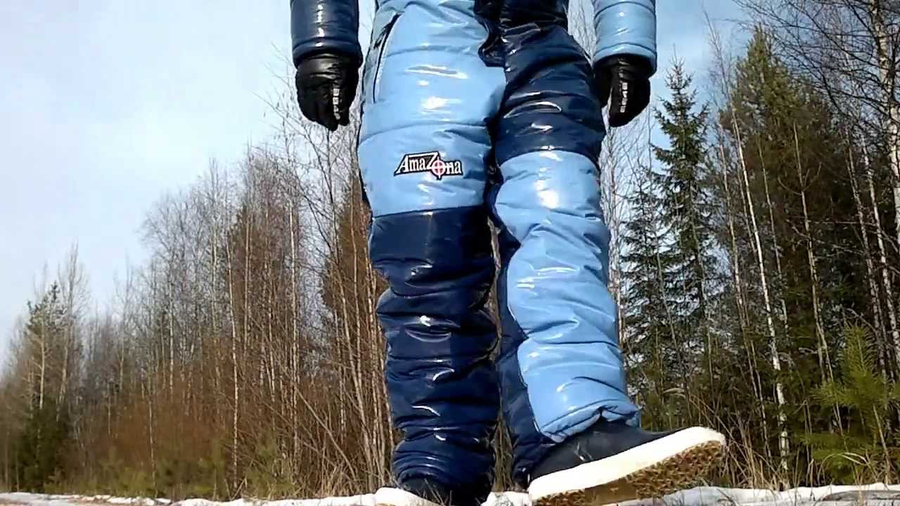 Can reach nylon overalls fetish black