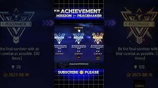 Peacemaker Free Fire Achievement Mission