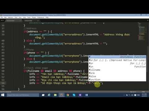 Làm việc với Form trong Javascript