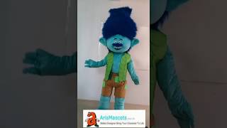 Adult Funny Blue Trolls Character Branch Mascot Costume for Party Cartoon Costumes ArisMascots.com